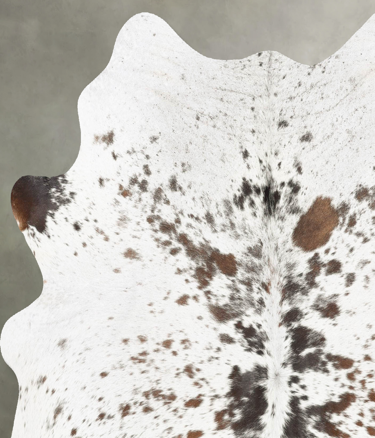 Salt and Pepper Brown Large Brazilian Cowhide Rug 6'0"H x 5'7"W #B31203 by Hudson Hides