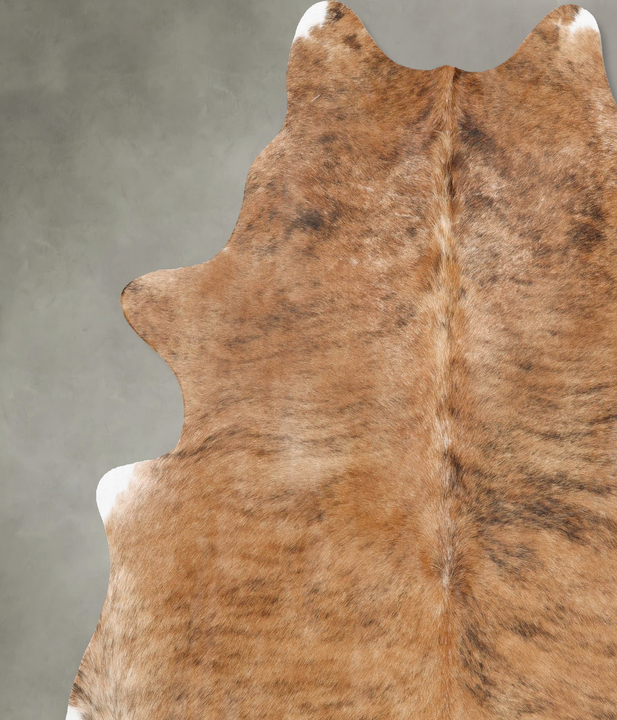 Medium Brindle X-Large Brazilian Cowhide Rug 7'3"H x 6'8"W #B31205 by Hudson Hides