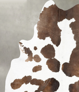 Chocolate and White X-Large Brazilian Cowhide Rug 7'3"H x 5'11"W #B31206 by Hudson Hides