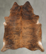 Medium Brindle X-Large Brazilian Cowhide Rug 6'9"H x 5'11"W #B31209 by Hudson Hides