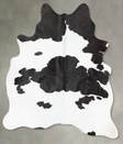 Black and White Large Brazilian Cowhide Rug 6'0"H x 5'4"W #B31214 by Hudson Hides