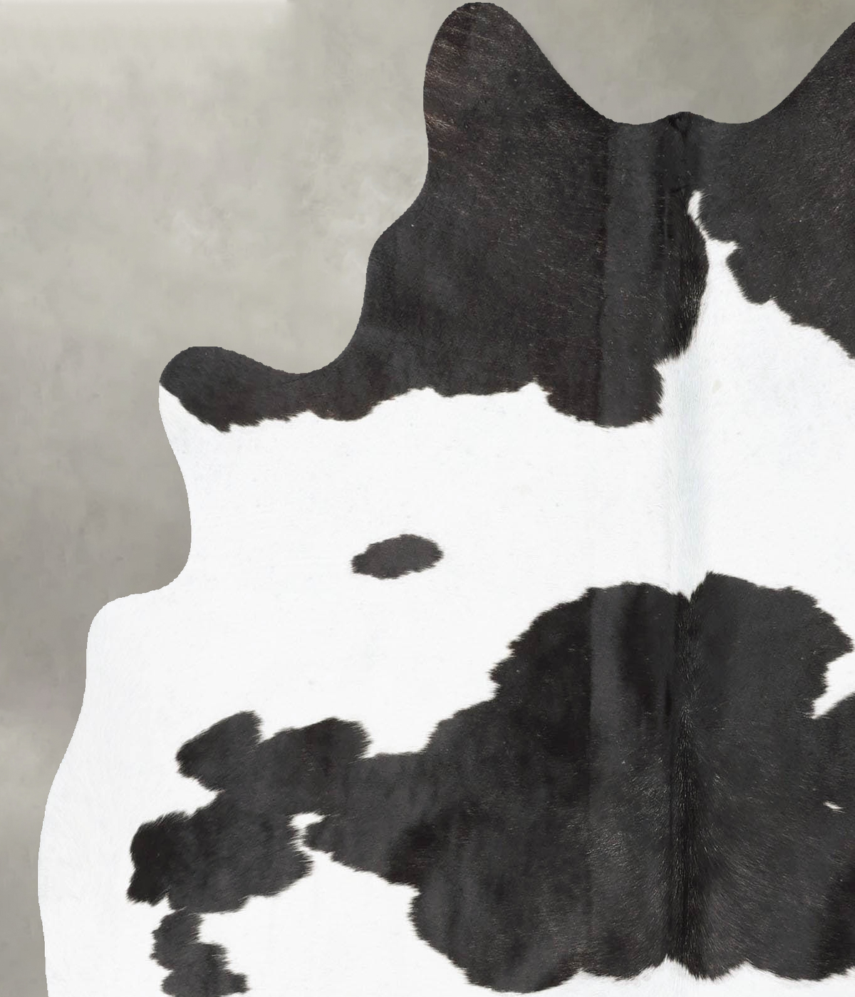 Black and White Large Brazilian Cowhide Rug 6'0"H x 5'4"W #B31214 by Hudson Hides