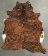 Medium Brindle X-Large Brazilian Cowhide Rug 7'0"H x 6'0"W #B31215 by Hudson Hides