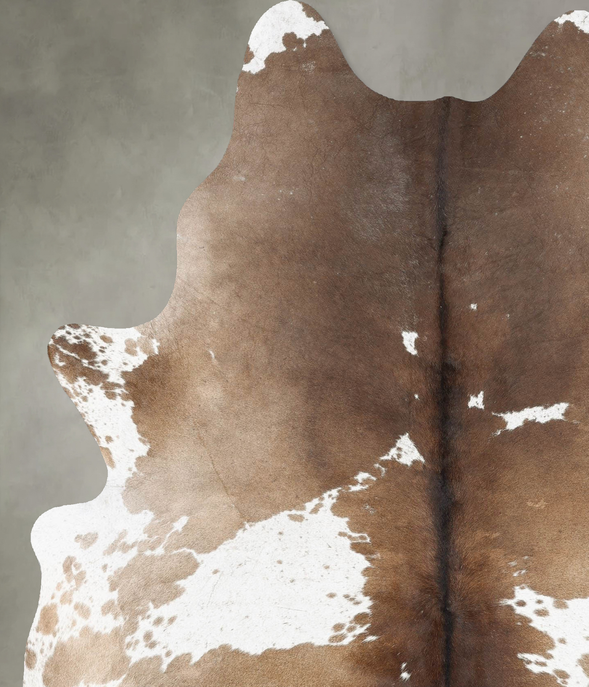Chocolate and White X-Large Brazilian Cowhide Rug 7'5"H x 5'8"W #B31216 by Hudson Hides