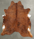 Medium Brindle X-Large Brazilian Cowhide Rug 7'1"H x 6'5"W #B31217 by Hudson Hides
