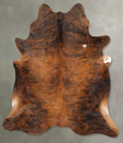 Medium Brindle X-Large Brazilian Cowhide Rug 6'10"H x 6'6"W #B31220 by Hudson Hides