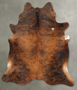 Medium Brindle X-Large Brazilian Cowhide Rug 6'10"H x 6'6"W #B31220 by Hudson Hides