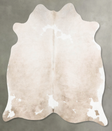 Taupe Large Brazilian Cowhide Rug 5'10"H x 5'9"W #B31221 by Hudson Hides