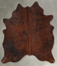 Dark Brindle Large Brazilian Cowhide Rug 6'6"H x 5'5"W #B31224 by Hudson Hides