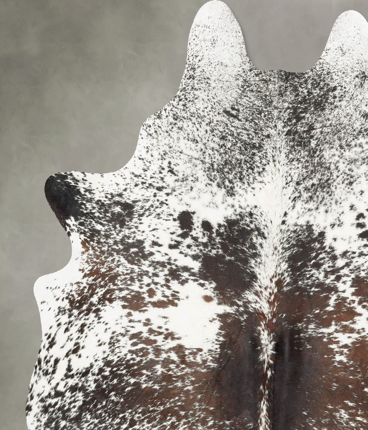 Salt and Pepper Brown X-Large Brazilian Cowhide Rug 7'7"H x 5'11"W #B31225 by Hudson Hides