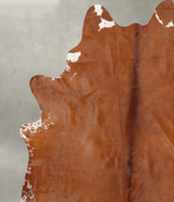 Brown and White Regular XX-Large Brazilian Cowhide Rug 8'8"H x 6'11"W #B31227 by Hudson Hides