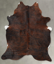 Dark Brindle X-Large Brazilian Cowhide Rug 7'8"H x 6'3"W #B31228 by Hudson Hides