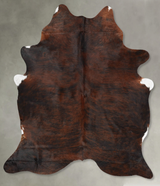 Dark Brindle X-Large Brazilian Cowhide Rug 7'8"H x 6'3"W #B31228 by Hudson Hides