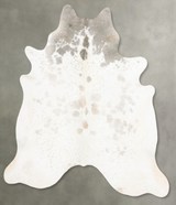 Grey with Beige XX-Large Brazilian Cowhide Rug 7'7"H x 6'9"W #B31229 by Hudson Hides