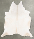 Ivory with Beige XX-Large Brazilian Cowhide Rug 8'6"H x 6'9"W #B31230 by Hudson Hides