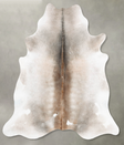 Grey with Beige XX-Large Brazilian Cowhide Rug 7'4"H x 6'10"W #B31231 by Hudson Hides