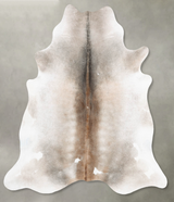 Grey with Beige XX-Large Brazilian Cowhide Rug 7'4"H x 6'10"W #B31231 by Hudson Hides