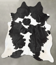 Black and White XX-Large Brazilian Cowhide Rug 7'9"H x 6'9"W #B31234 by Hudson Hides