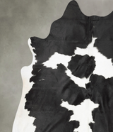 Black and White XX-Large Brazilian Cowhide Rug 7'9"H x 6'9"W #B31234 by Hudson Hides