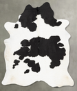 Black and White X-Large Brazilian Cowhide Rug 7'2"H x 6'2"W #B31235 by Hudson Hides