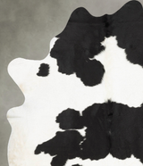 Black and White X-Large Brazilian Cowhide Rug 7'2"H x 6'2"W #B31235 by Hudson Hides