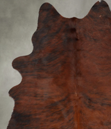 Dark Brindle Large Brazilian Cowhide Rug 7'0"H x 5'3"W #B31237 by Hudson Hides