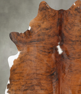 Medium Brindle Large Brazilian Cowhide Rug 6'11"H x 5'8"W #B31239 by Hudson Hides