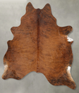 Medium Brindle X-Large Brazilian Cowhide Rug 7'7"H x 6'4"W #B31240 by Hudson Hides