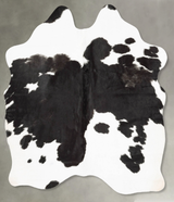 Black and White Medium Brazilian Cowhide Rug 5'4"H x 4'10"W #B31243 by Hudson Hides
