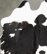 Black and White Medium Brazilian Cowhide Rug 5'4"H x 4'10"W #B31243 by Hudson Hides