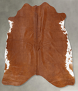 Brown and White Regular Medium Brazilian Cowhide Rug 5'6"H x 5'1"W #B31245 by Hudson Hides