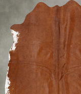 Brown and White Regular Medium Brazilian Cowhide Rug 5'6"H x 5'1"W #B31245 by Hudson Hides