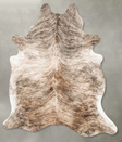 Light Brindle XX-Large Brazilian Cowhide Rug 8'1"H x 6'8"W #B31247 by Hudson Hides