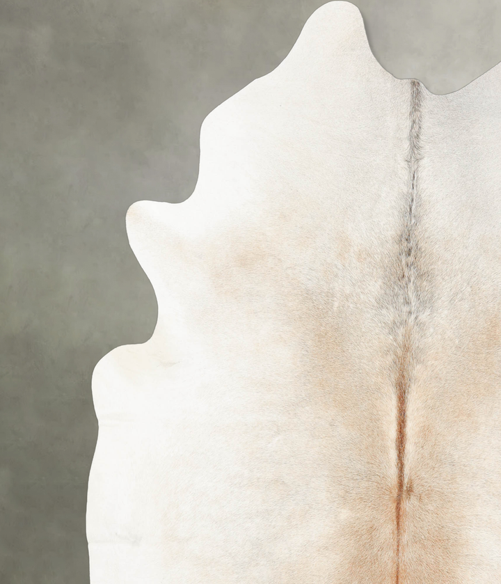 Grey with Beige XX-Large Brazilian Cowhide Rug 7'6"H x 6'8"W #B3149 by Hudson Hides