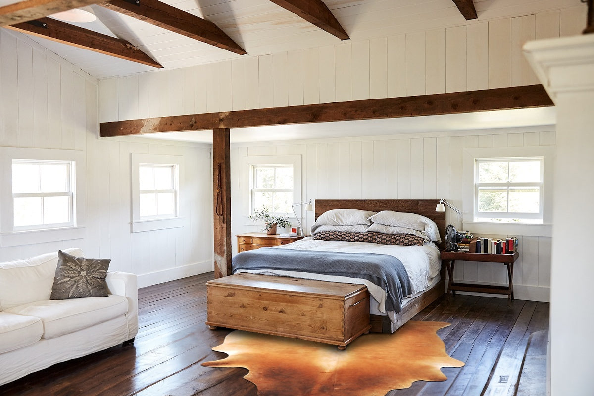 Solid Brown Cowhide Rug #B3165