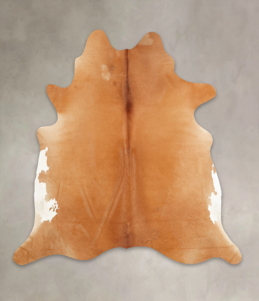 Brown and White Regular XX-Large Brazilian Cowhide Rug 7'5"H x 7'0"W #B3222 by Hudson Hides