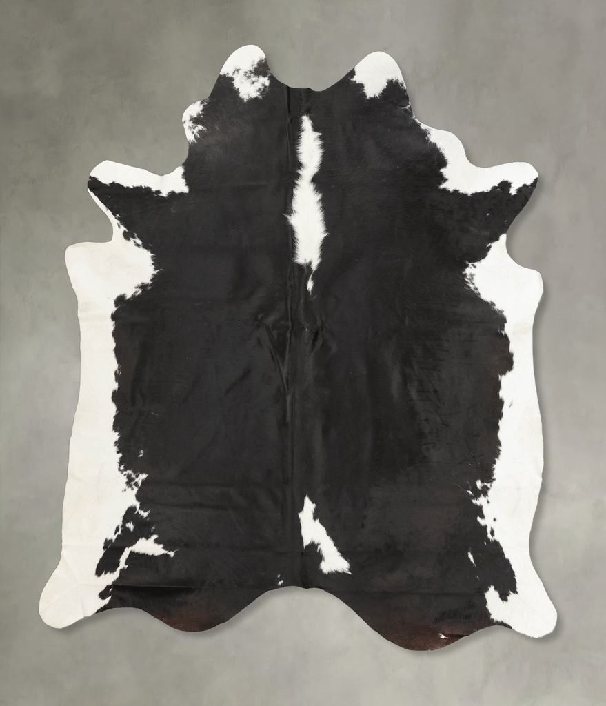 Black and White XX-Large Brazilian Cowhide Rug 8'7"H x 7'3"W #B3293 by Hudson Hides