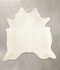 Solid White XX-Large Brazilian Cowhide Rug 7'5