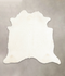 Solid White X-Large Brazilian Cowhide Rug 6'11