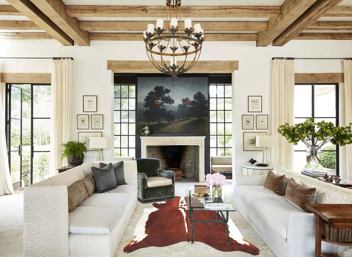 Hereford XX-Large Brazilian Cowhide Rug 7'4"H x 6'11"W #B3394 by Hudson Hides