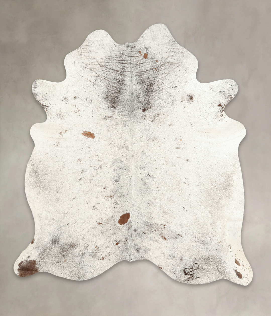 Salt and Pepper Black X-Large Brazilian Cowhide Rug 7'4"H x 6'6"W #B34