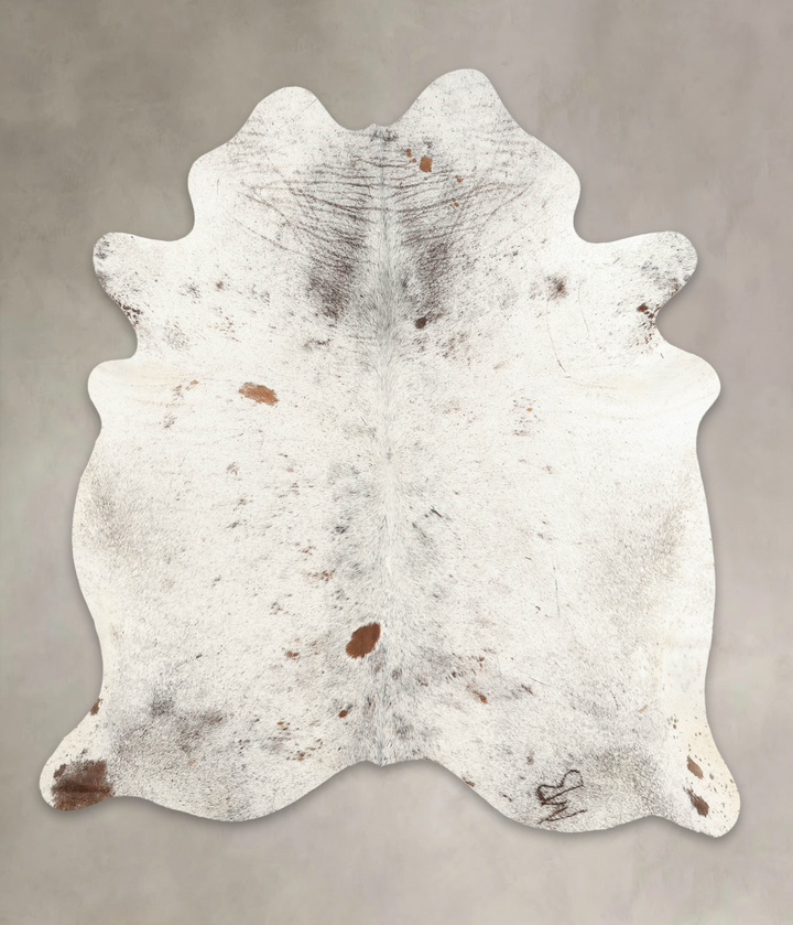 Salt and Pepper Black X-Large Brazilian Cowhide Rug 7'4"H x 6'6"W #B3408 by Hudson Hides