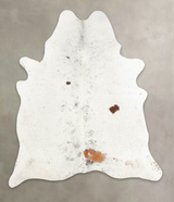 Salt and Pepper Brown X-Large Brazilian Cowhide Rug 7'8"H x 6'5"W #B3409 by Hudson Hides