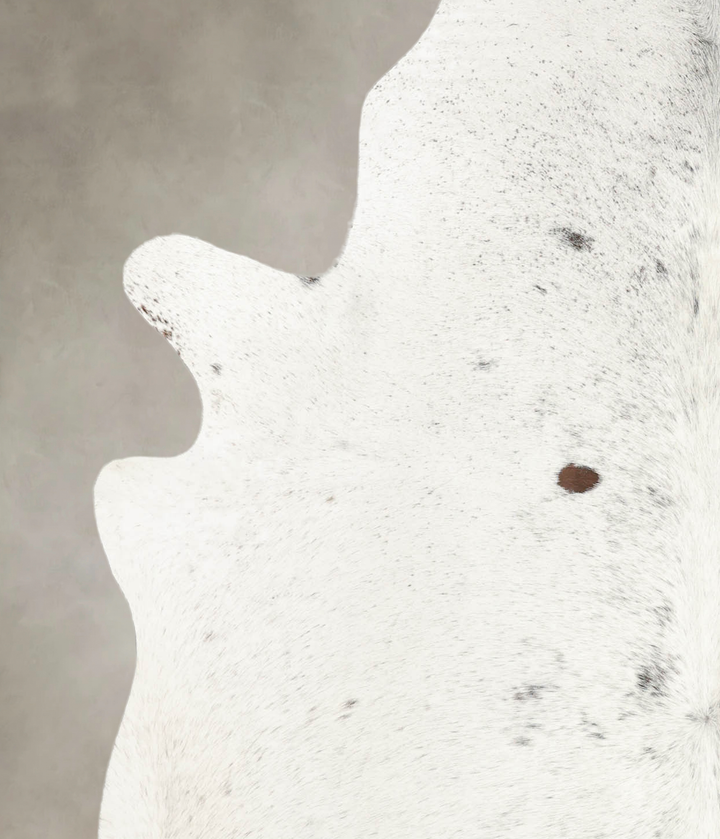 Salt and Pepper Brown X-Large Brazilian Cowhide Rug 7'8"H x 6'5"W #B3409 by Hudson Hides