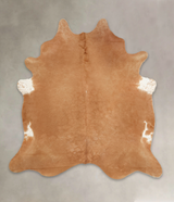 Solid Brown XX-Large Brazilian Cowhide Rug 7'8"H x 7'2"W #B3497 by Hudson Hides