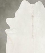 Solid White XX-Large Brazilian Cowhide Rug 7'7"H x 6'10"W #B3515 by Hudson Hides