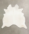 Solid White XX-Large Brazilian Cowhide Rug 7'1