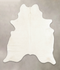 Solid White X-Large Brazilian Cowhide Rug 7'4