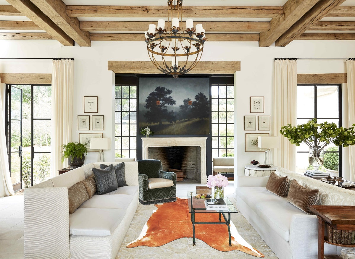 Brown and White Regular Cowhide Rug #B3527