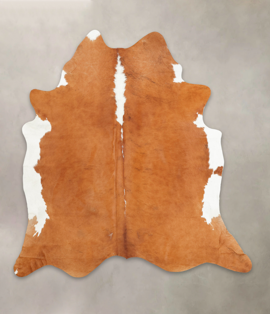 Hereford XX-Large Brazilian Cowhide Rug 7'9"H x 7'4"W #B3542 by Hudson Hides